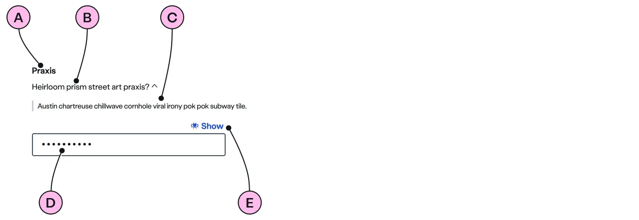 Labelled diagram of ns-password